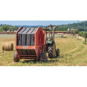 baler in a field