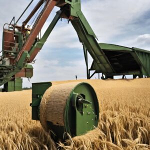 Hay bail in field