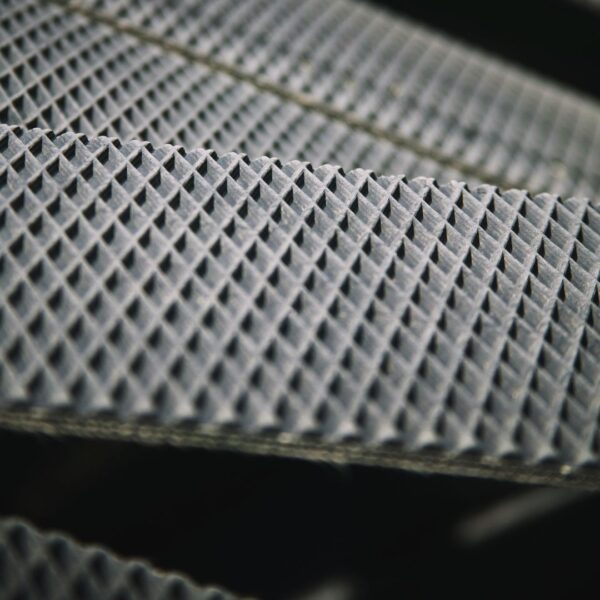 Close-up of baler belts