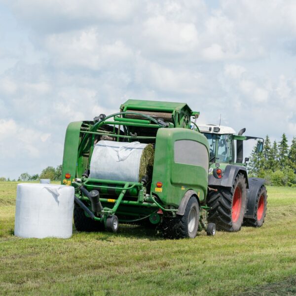 wrapped hay bales