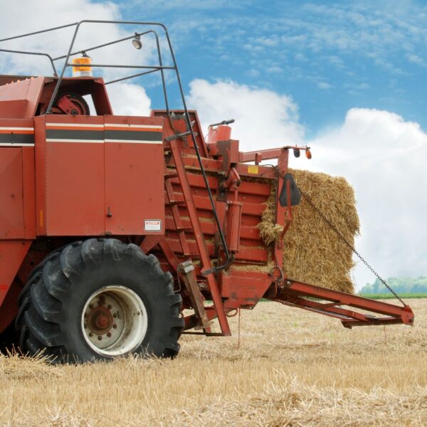 baler in field