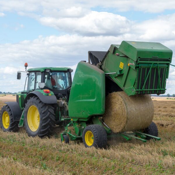 baler in field
