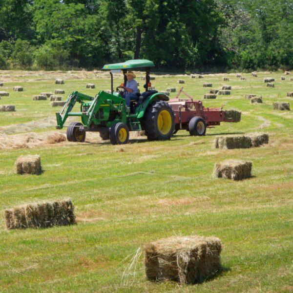 baler in field