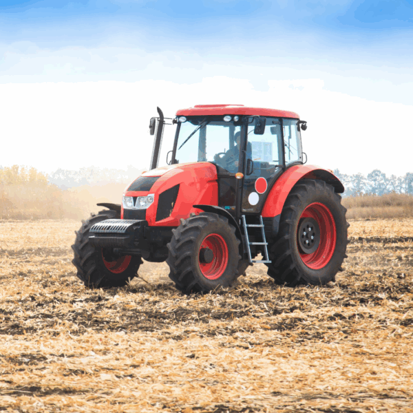 A red tractor