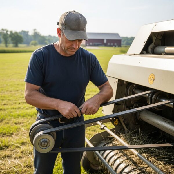 man working barel belt